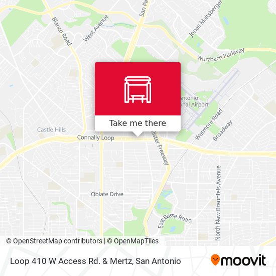 Loop 410 W Access Rd. & Mertz map