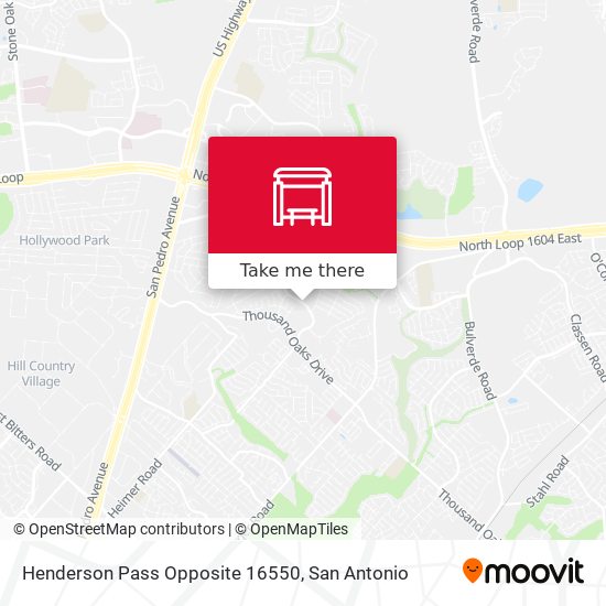 Henderson Pass Opposite 16550 map