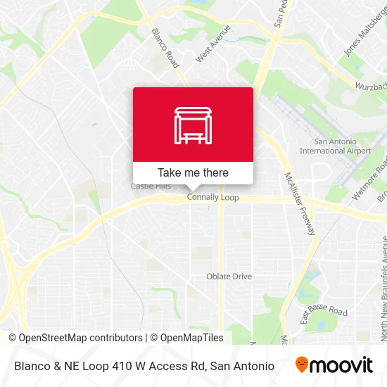 Blanco & NE Loop 410 W Access Rd map