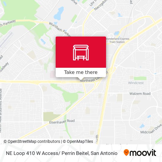 NE Loop 410 W Access/ Perrin Beitel map