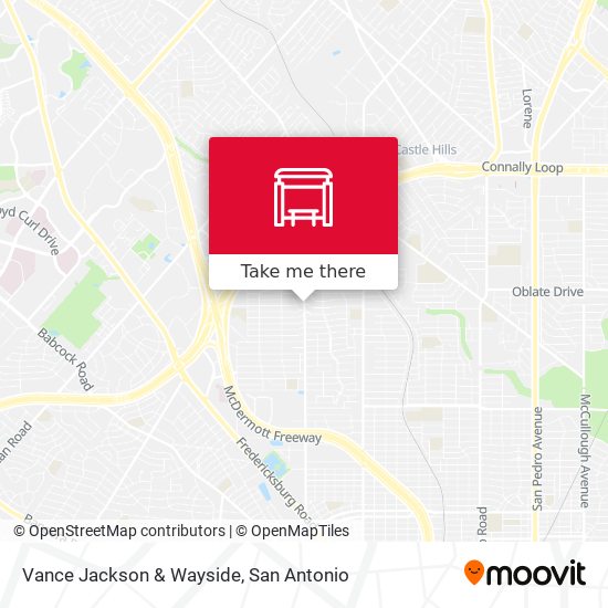 Vance Jackson & Wayside map