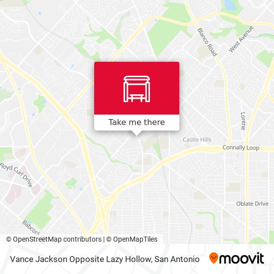 Mapa de Vance Jackson Opposite Lazy Hollow