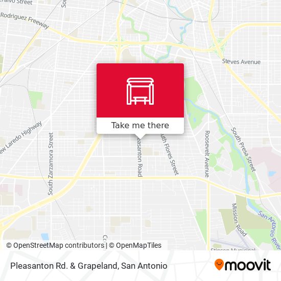 Pleasanton Rd. & Grapeland map