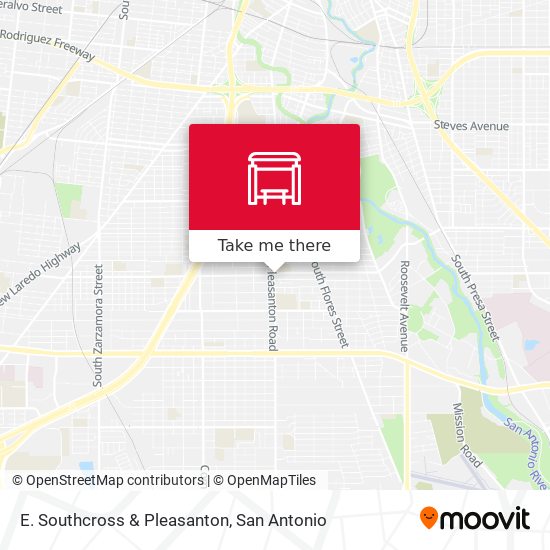 E. Southcross & Pleasanton map