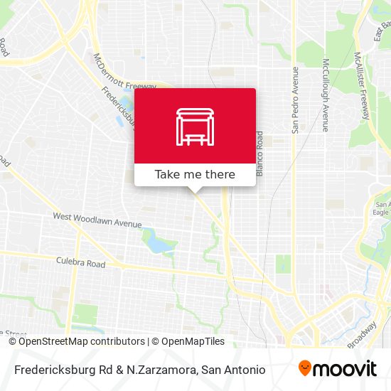 Fredericksburg Rd & N.Zarzamora map