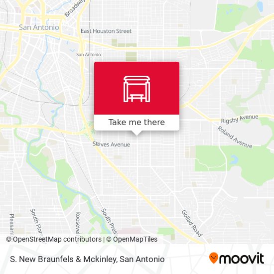 S. New Braunfels & Mckinley map