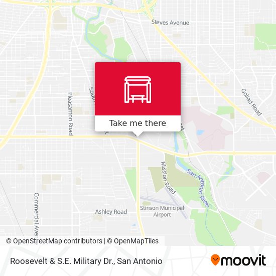Roosevelt & S.E. Military Dr. map