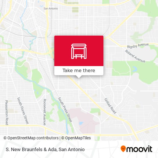 S. New Braunfels & Ada map