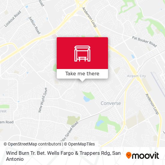 Wind Burn Tr. Bet. Wells Fargo & Trappers Rdg map