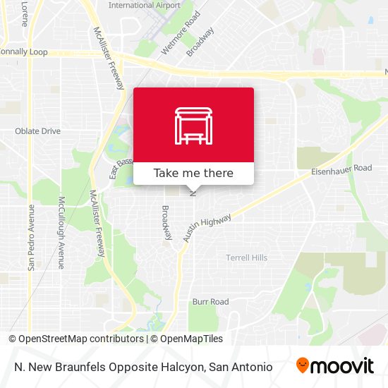 N. New Braunfels Opposite Halcyon map