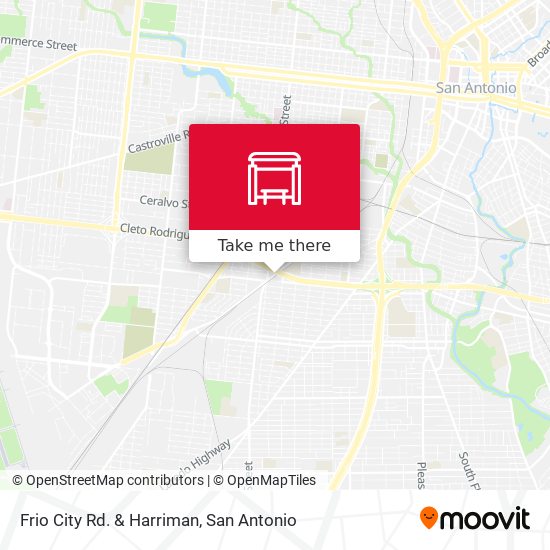 Frio City Rd. & Harriman map