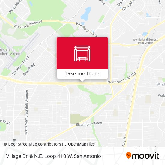 Village Dr. & N.E. Loop 410 W map