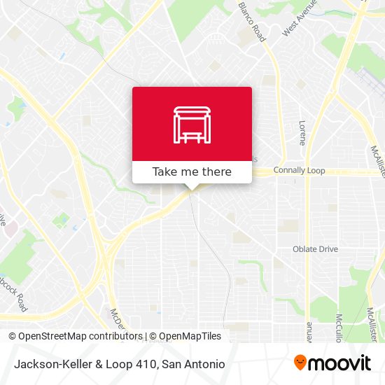 Jackson-Keller & Loop 410 map