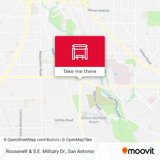 Roosevelt & S.E. Military Dr. map