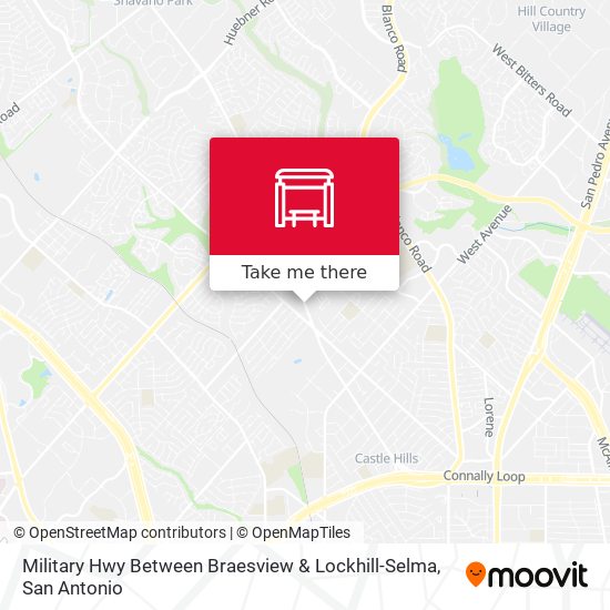 Military Hwy Between Braesview & Lockhill-Selma map