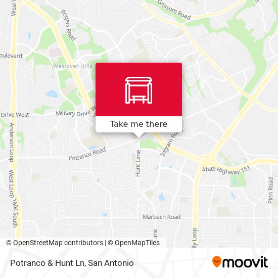 Potranco & Hunt Ln map