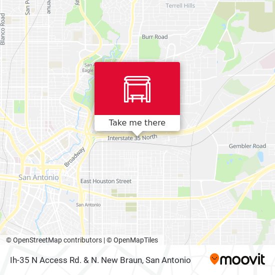 Ih-35 N Access Rd. & N. New Braun map