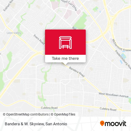 Mapa de Bandera & W. Skyview