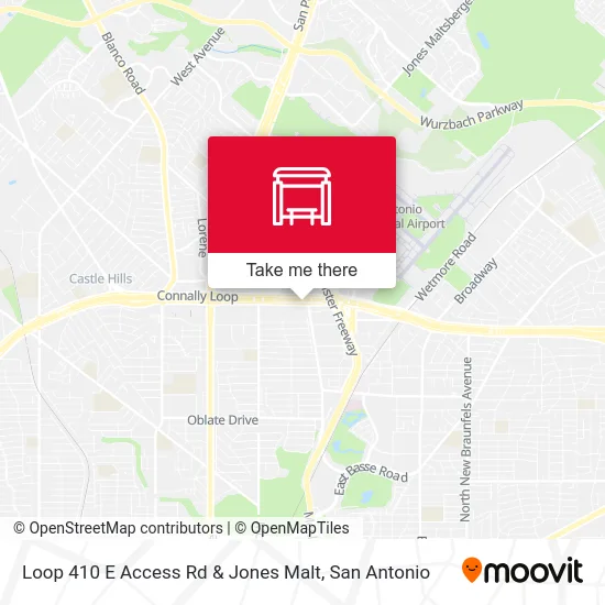 Loop 410 E Access Rd & Jones Malt map