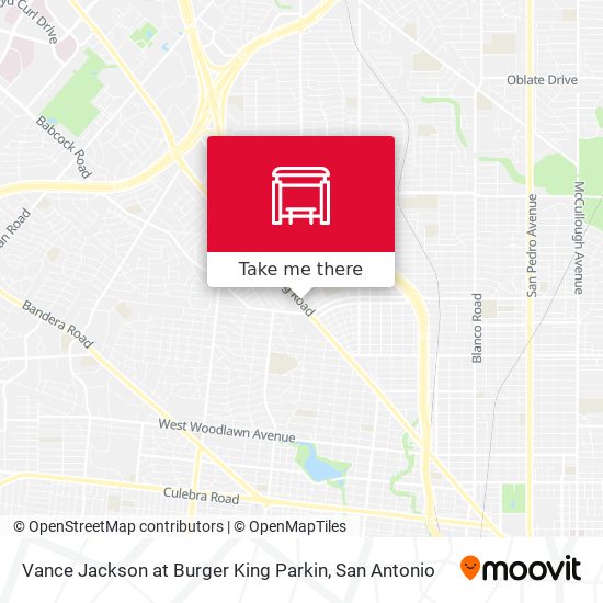Vance Jackson at Burger King Parkin map
