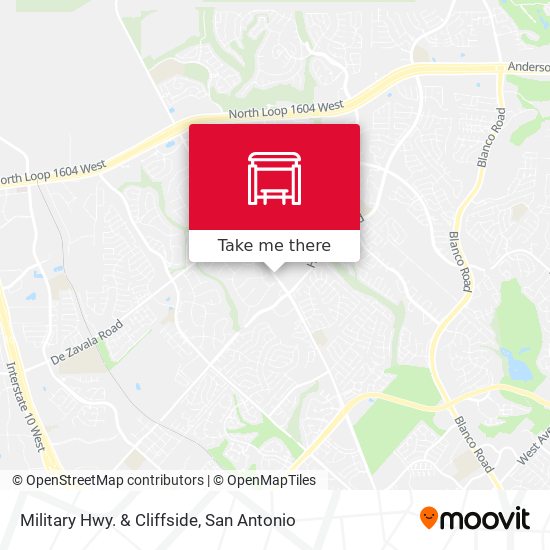 Military Hwy. & Cliffside map
