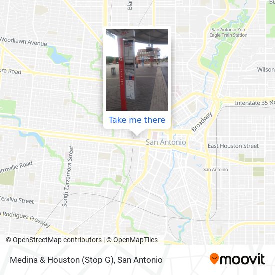 Medina & Houston (Stop G) map
