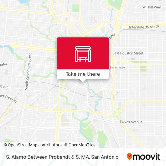 Mapa de S. Alamo Between Probandt & S. MA