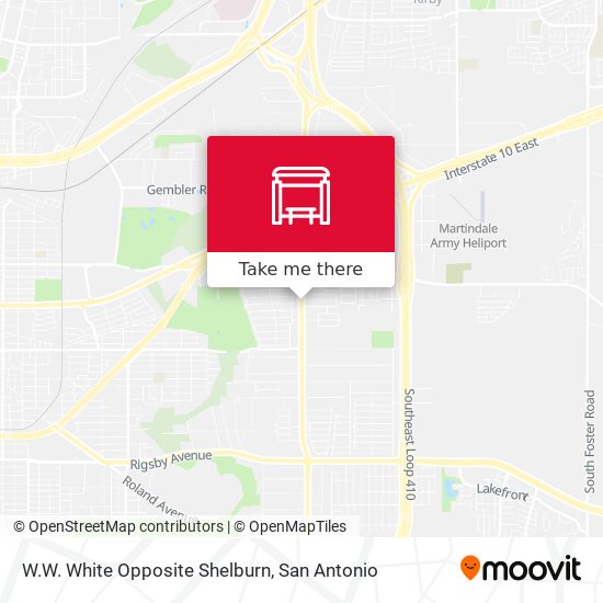 W.W. White Opposite Shelburn map