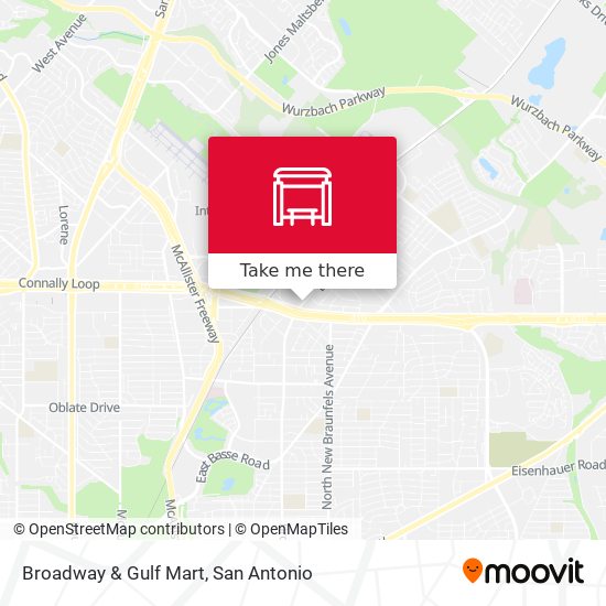 Broadway & Gulf Mart map
