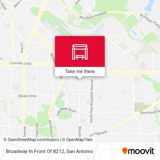 Broadway In Front Of 8212 map