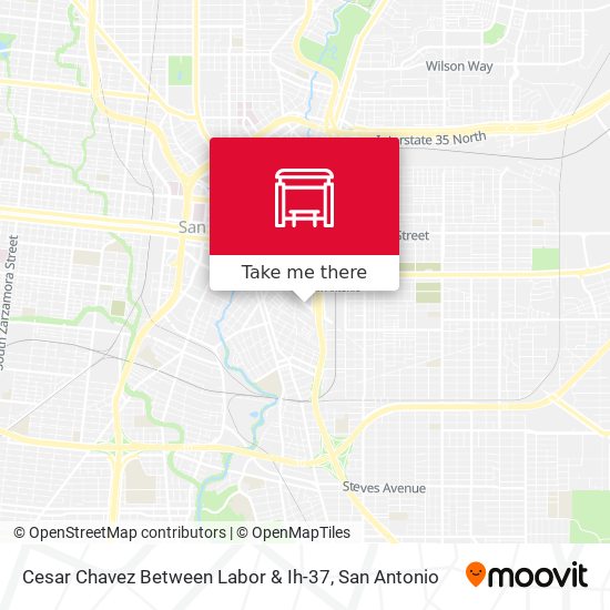 Cesar Chavez Between Labor & Ih-37 map