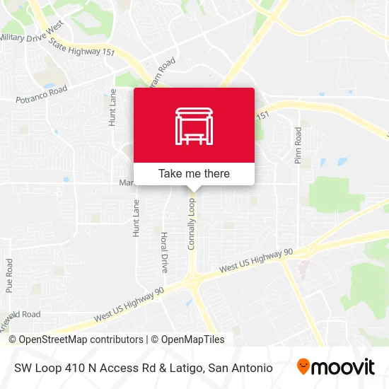 SW Loop 410 N Access Rd & Latigo map