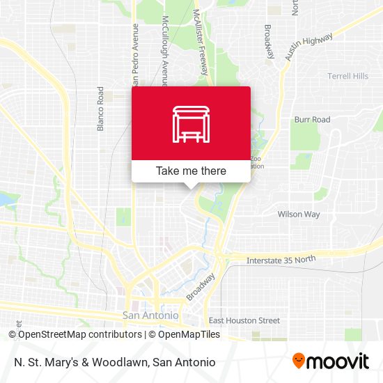 N. St. Mary's & Woodlawn map