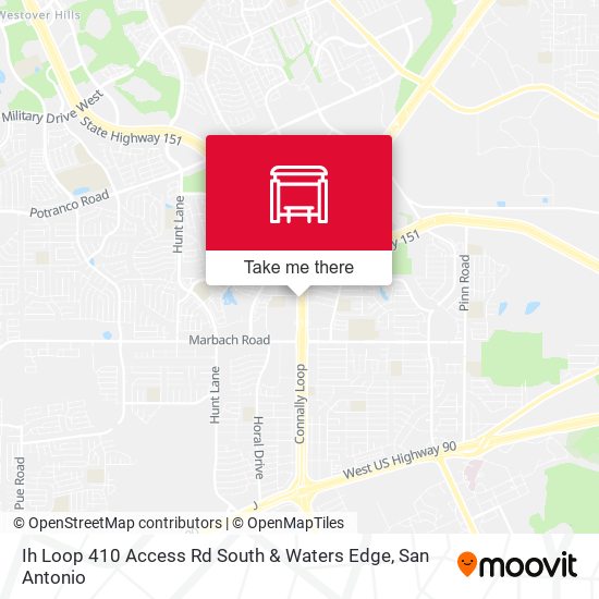 Ih Loop 410 Access Rd South & Waters Edge map