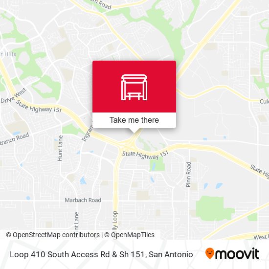 Loop 410 South Access Rd & Sh 151 map