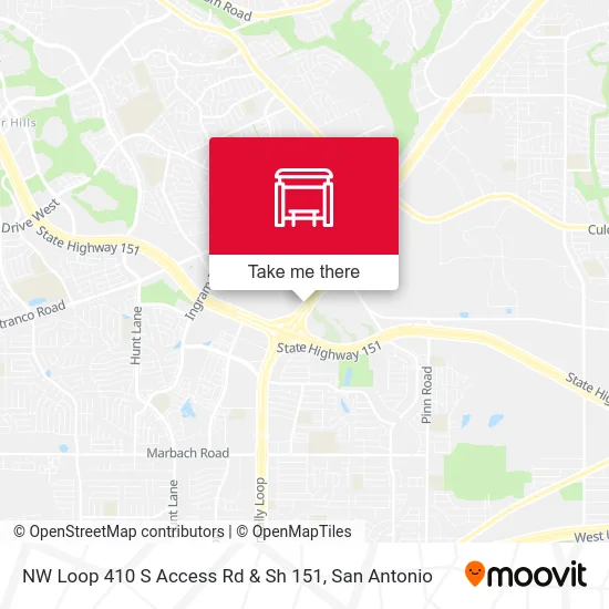 NW Loop 410 S Access Rd & Sh 151 map