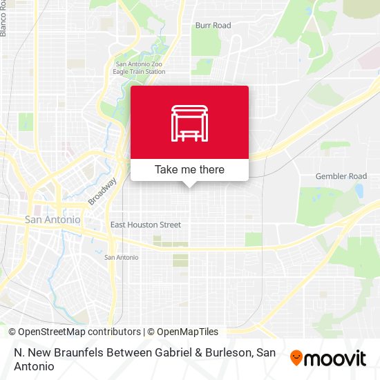 N. New Braunfels Between Gabriel & Burleson map