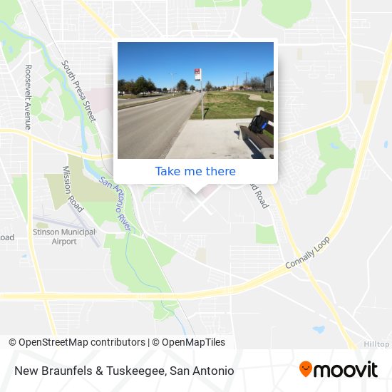 New Braunfels & Tuskeegee map