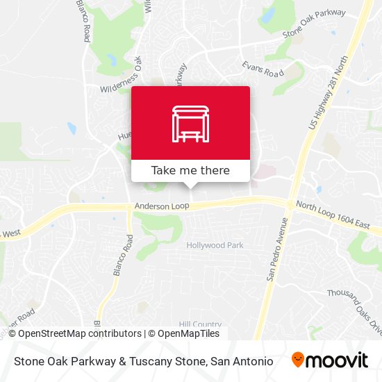 Stone Oak Parkway & Tuscany Stone map