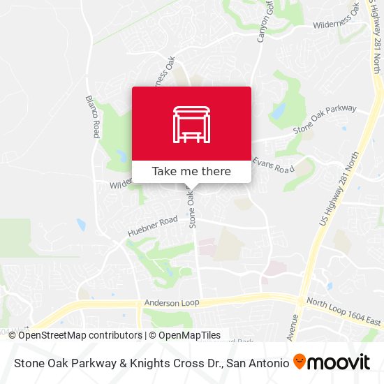 Stone Oak Parkway & Knights Cross Dr. map