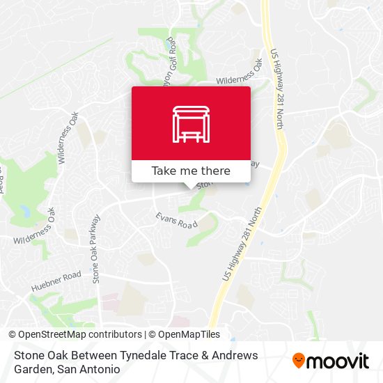 Stone Oak Between Tynedale Trace & Andrews Garden map