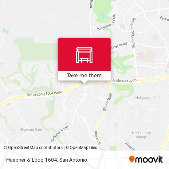 Huebner & Loop 1604 map