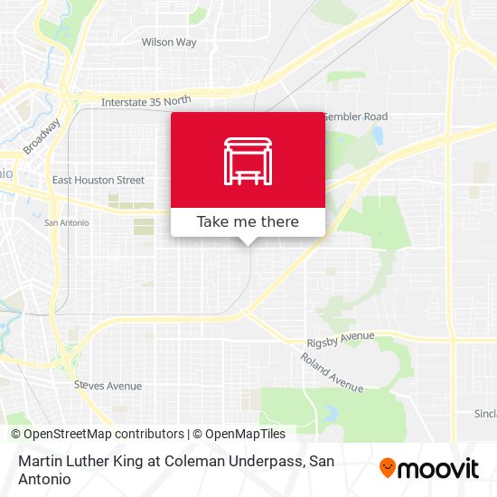 Martin Luther King at Coleman Underpass map