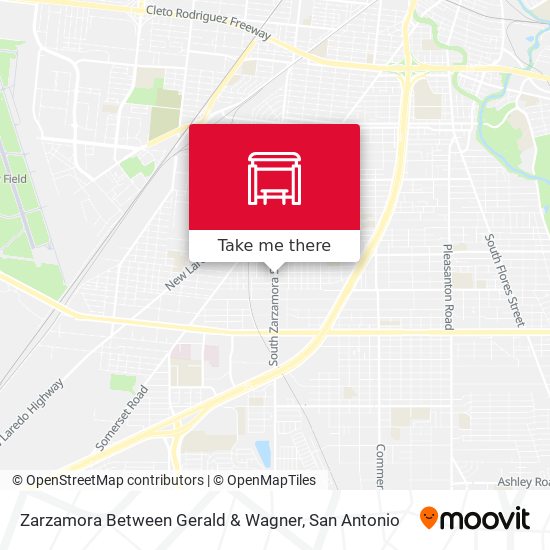 Zarzamora Between Gerald & Wagner map