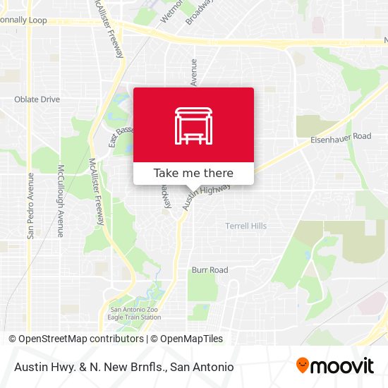 Austin Hwy. & N. New Brnfls. map