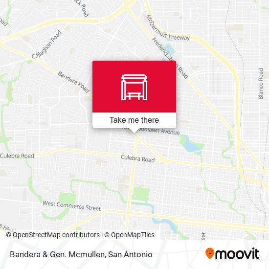 Bandera & Gen. Mcmullen map