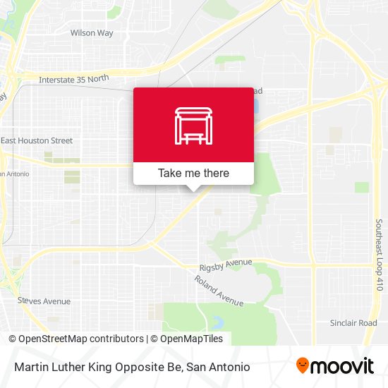 Martin Luther King Opposite Be map