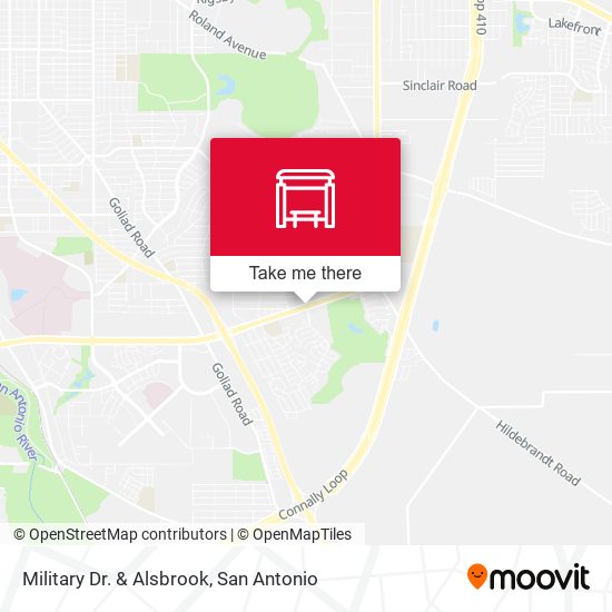 Military Dr. & Alsbrook map