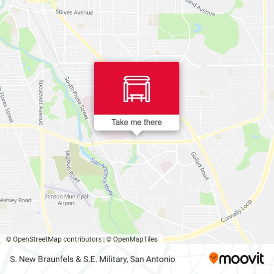 Mapa de S. New Braunfels & S.E. Military