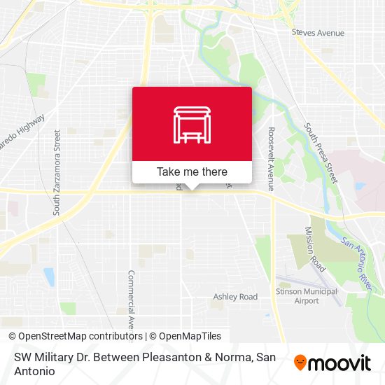 SW Military Dr. Between Pleasanton & Norma map
